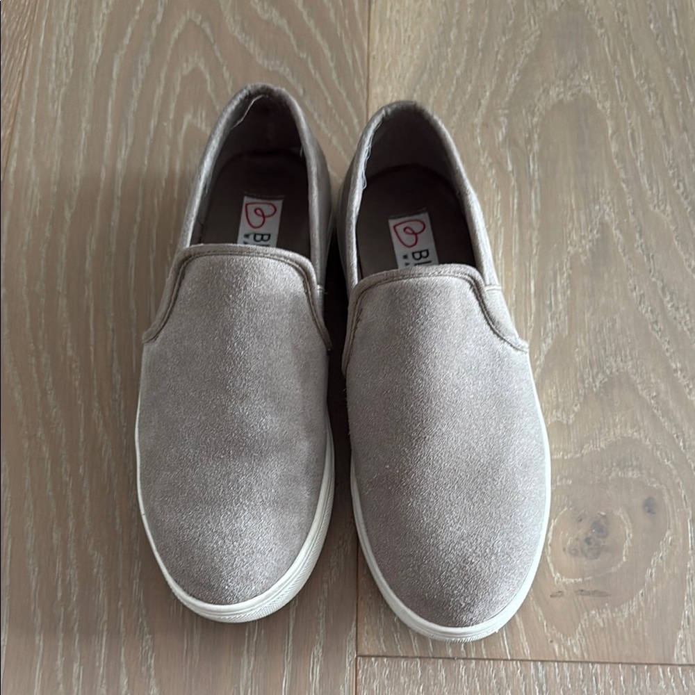 Blondo Tan Slip-On Sneakers with Elastic Panels